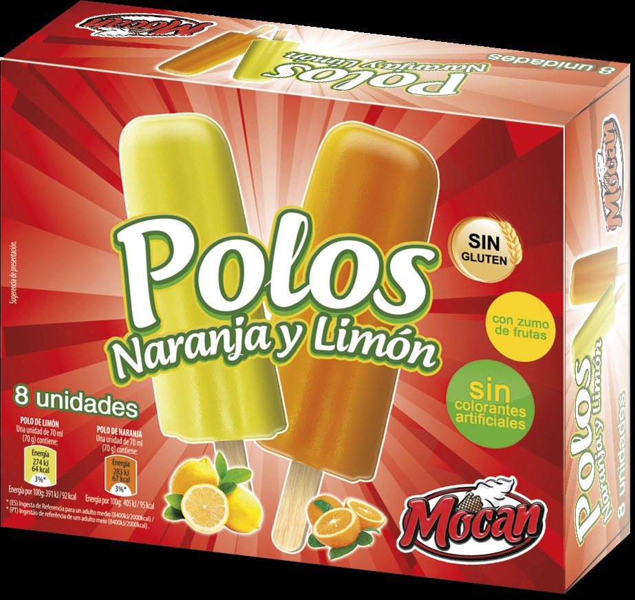 POLO NARANJA Y LIMON MOCAN (10X8UN)
